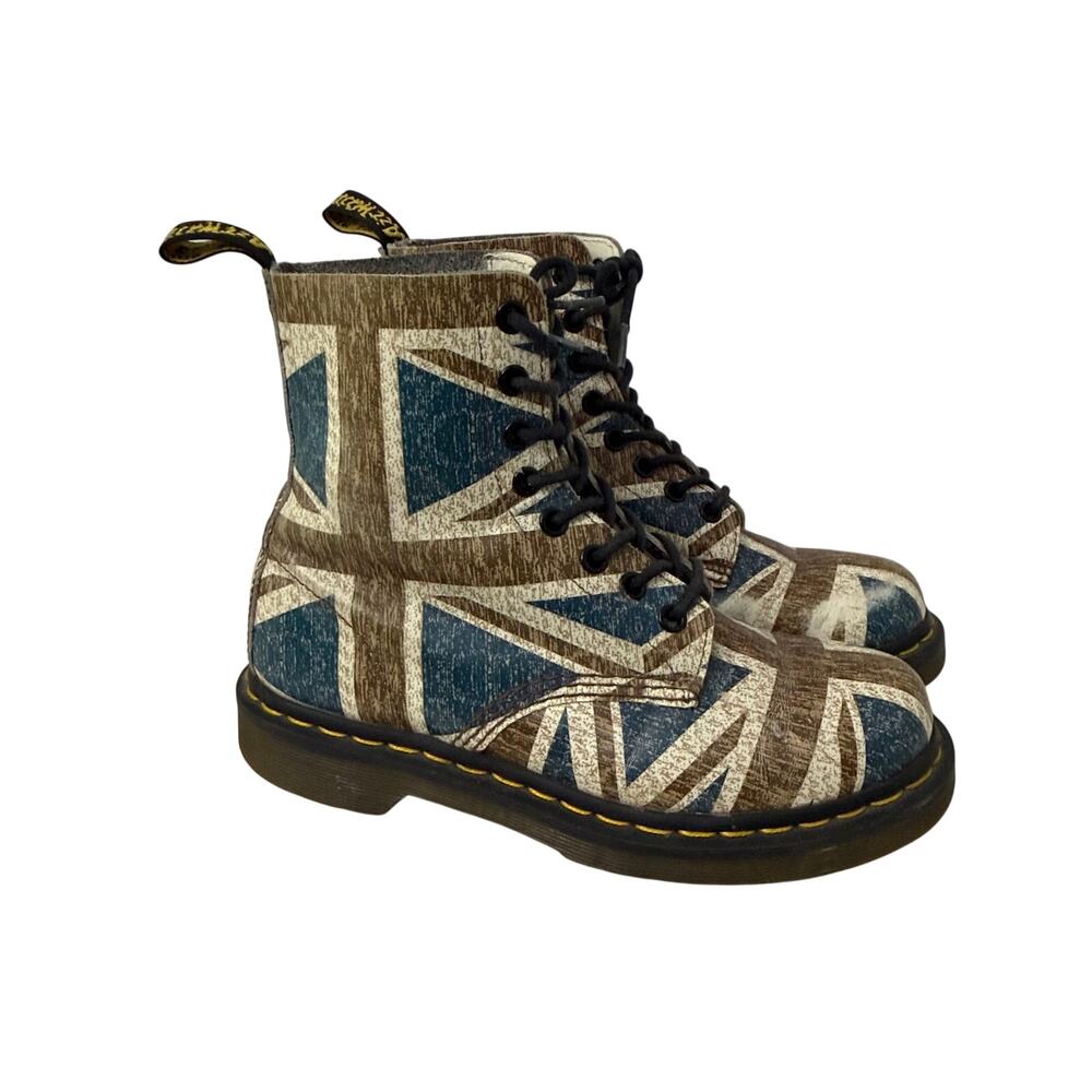 Dr. Martens Pascal Virginia Union Jack Boots Womens Size 6 US